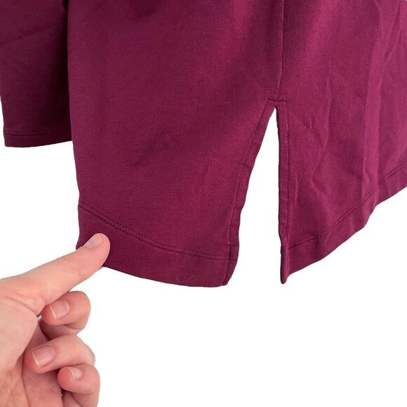 MOD-O-DOC Luxe Burgundy Open Cardigan w/ Elastic Back Size XS - Picture 5 of 7